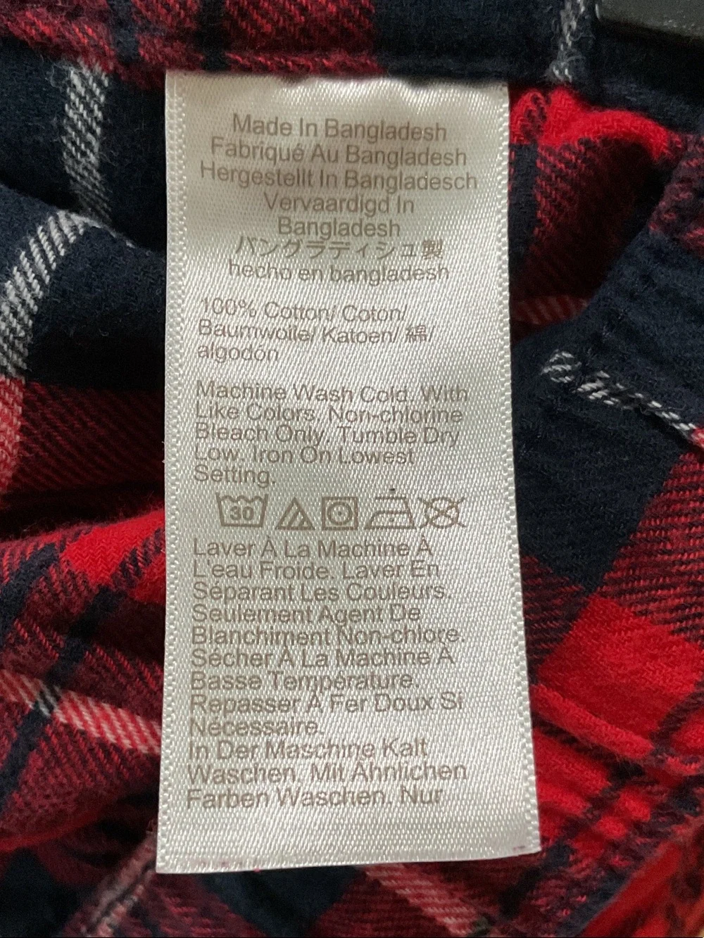 J. Crew Red and Navy Plaid Flannel Pajama Pants